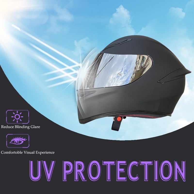 BSTOP K1 Face Shield Uv-Protected for AGV K1, K1S, K3SV, K5, K5S Helmet Shield Visor Windshield (Silver-Day use only) - Image 4